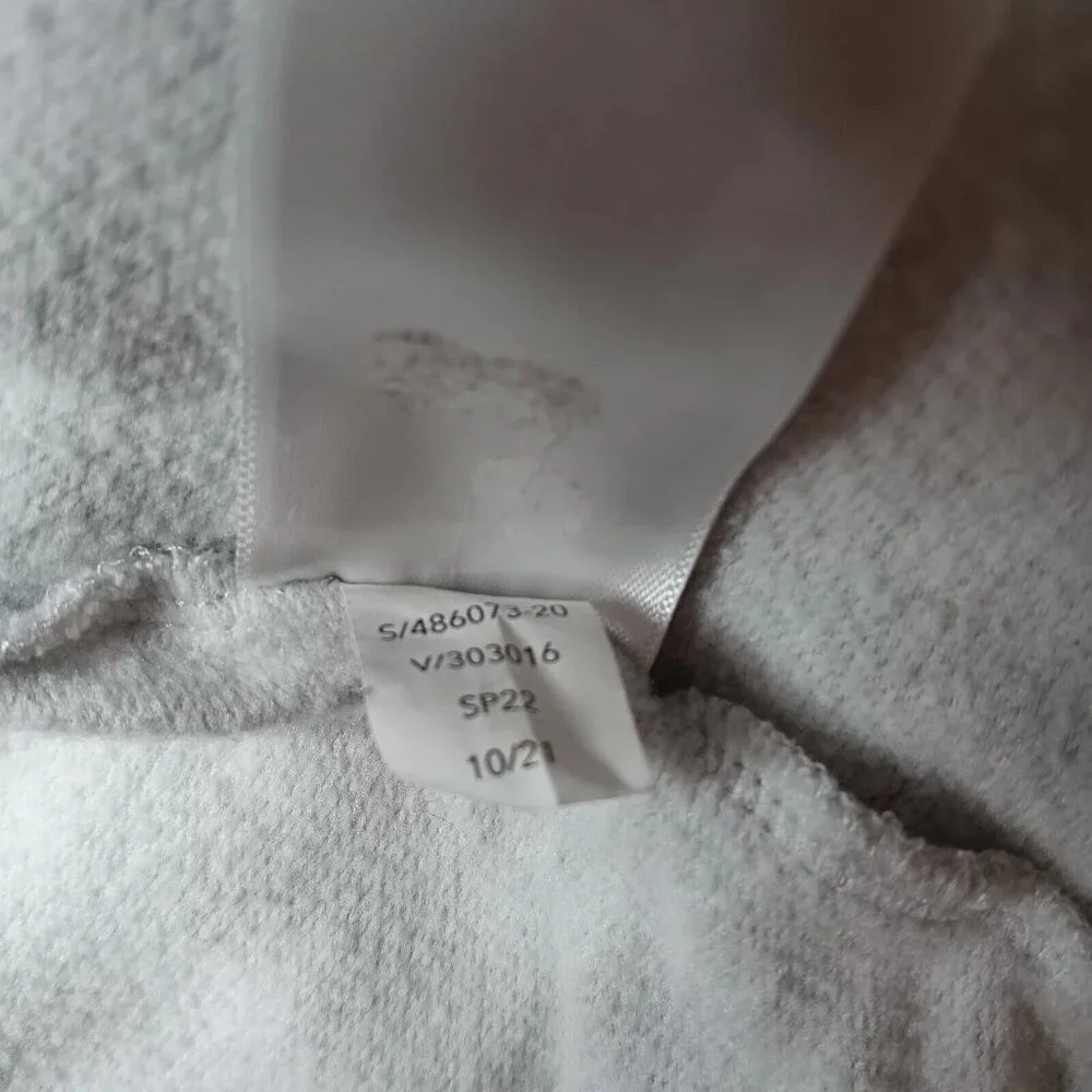 Athleta Womens Large Purana Wrap Sweatshirt Gray Heather Ribbed Long Sleeve Top - Picture 12 of 15